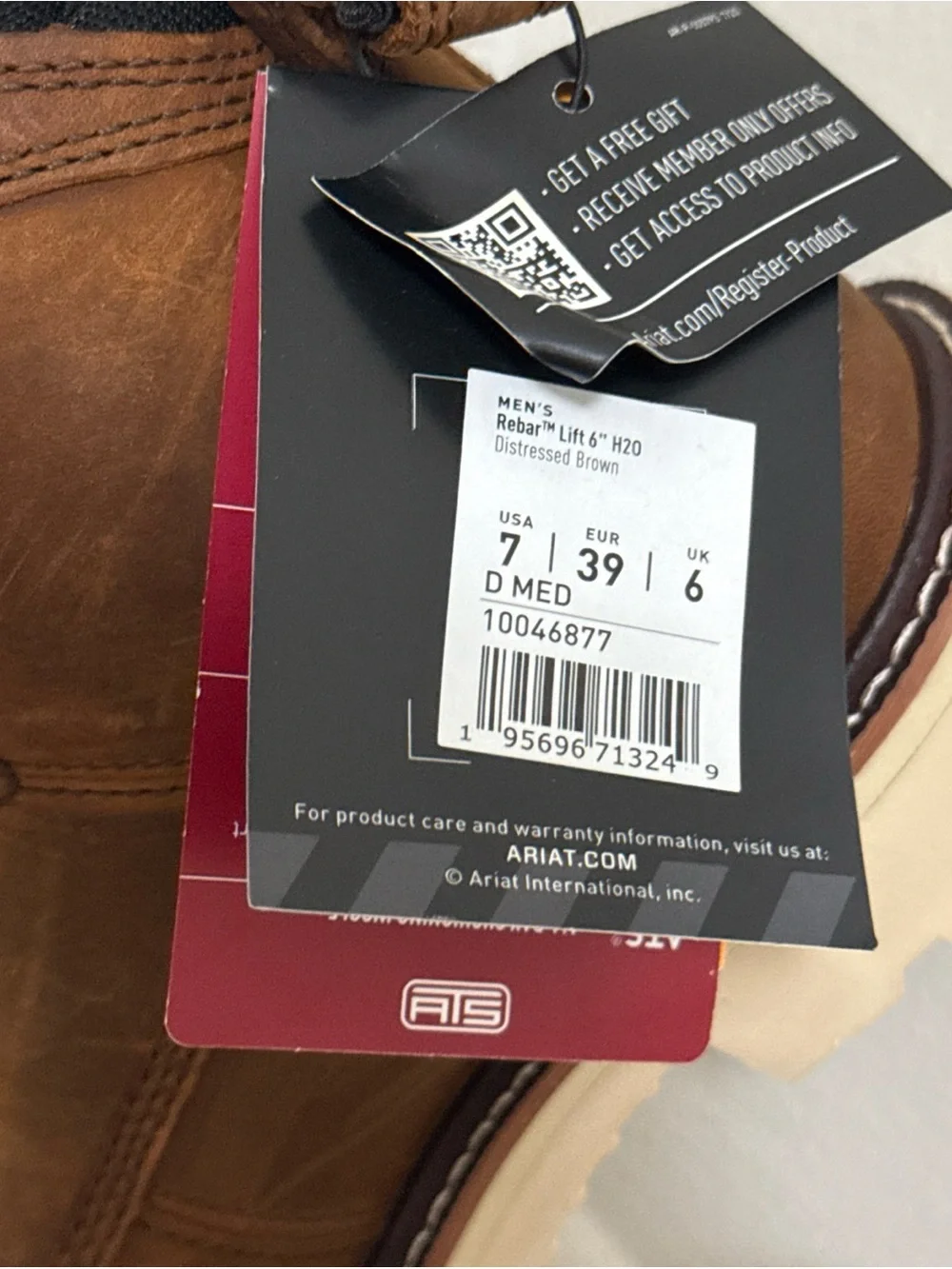 Ariat Lace-Up Work Rebar Lift Boots Slip-resistant waterproof electrical hazard
